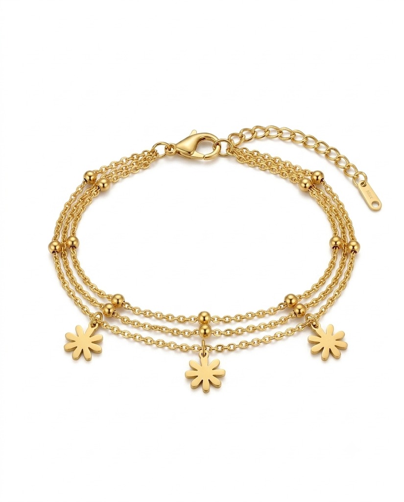 Layered Daisy Bracelet